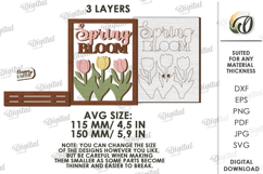 3D Easter Wall Decor Laser Cut. Easter Wall Sign SVG Product Image 2