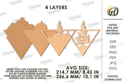 Nature Wall Art Laser Cut. Layered wall Decor SVG Product Image 2