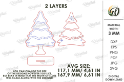 Personalized Family Christmas Tree Laser Cut. Christmas SVG Product Image 2