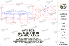 Layered Wooden Hanger Laser Cut. Wall Key Rack SVG Product Image 2