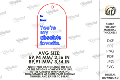 Valentine's Day Gift Tag Laser Cut. Valentine Gift SVG Product Image 2