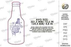 Wall Mounted Beer Bottle Opener Laser Cut. Bar Decor SVG Product Image 2