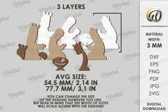 Nativity Light Stand Laser Cut. Nativity Lightbox SVG Product Image 3