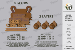 Vintage Christmas Wall Decor Lasercut. Christmas Decor SVG Product Image 2