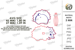 Car air freshener Laser Cut. Hedgehog SVG Product Image 2