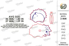 Car air freshener Laser Cut. Hedgehog SVG Product Image 2