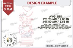 Valentine&#039;s Photo Frame Laser Cut. Valentine&#039;s Gift SVG Product Image 3