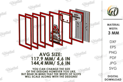 Valentine's Day Layered Mini SIgn Laser Cut. Stand Decor SVG Product Image 2