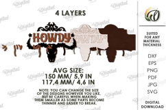 Wild West Sign Laser Cut. Wooden Westen Wall Art SVG Product Image 2