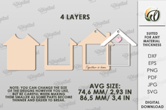 Mini Photo Frame Laser Cut. Hanging Picture Frame SVG Product Image 2