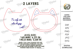 3D Cat Charcuterie Board Laser Cut. Cat Treat Plate SVG Product Image 2