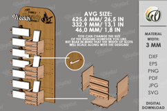 3D Weekly Menu Planner Laser Cut. Kitchen Organizer SVG Product Image 2