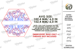 Floral Embroidery Sign Laser Cut. Embroidery Pattern SVG Product Image 2