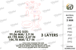 Christmas Stand Decor Laser Cut. Christmas Decor SVG Product Image 2