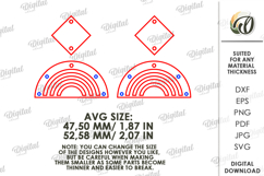 Dangle Earrings Laser Cut. Boho Dangle Earrings SVG Product Image 2