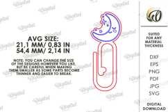 Decorative Bookmark Laser Cut. Paper Clip Bookmark SVG Product Image 2