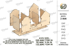 3D House Pencil Holder Laser Cut. Desk Organizer SVG Product Image 2