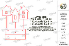 Set Of 3 Christmas Stands Laser Cut. Christmas Decor SVG Product Image 2