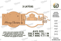Christmas Farm Sign Laser Cut. Christmas Wall decor SVG Product Image 2