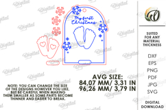 Baby’s First Christmas Laser Cut. Christmas Tree Decor SVG Product Image 2