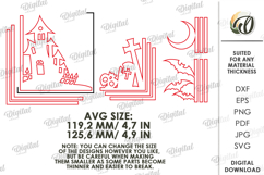 Halloween Window Silhouettes Lasercut. Halloween Decor SVG Product Image 2