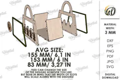 Christmas Pet Treat Box Laser Cut. Christmas Gift Box SVG Product Image 2
