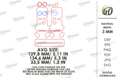 Valentine’s Day Figurine Laser Cut. Stand Decor SVG Product Image 2