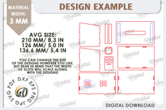 Tissue Box Laser Cut. 3D House Tissue Holder SVG Product Image 3