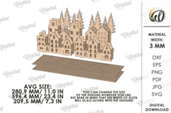 Christmas Village Light Stand Laser Cut. Christmas SVG Product Image 2