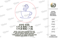 String Art Decor Laser Cut. Round Sign. Coffee Cup SVG Product Image 2