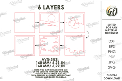 3D Layered Wall Art Sign Laser Cut. Sea SVG. Summer. Dolphin Product Image 2