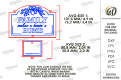 Personalized Family Wall Sign Laser Cut. Home Wall Decor DVG Product Image 2