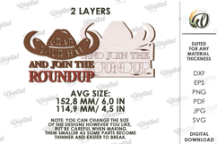 Cowboy welcome sign Laser Cut. Western SVG Product Image 2