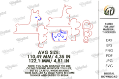 Valentine's Day Door Corner Laser Cut. Sheep SVG Product Image 2