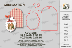 Vintage Christmas Gift Tag Laser Cut. Christmas SVG Product Image 2