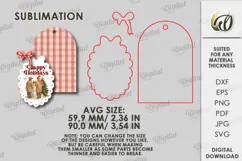 Vintage Christmas Gift Tag Laser Cut. Christmas SVG Product Image 2