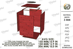 Christmas Decorative Gift Box Laser Cut. Christmas Box SVG Product Image 2