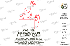 Funny Door Corner Laser Cut. Door Trim Corner. Geese SVG Product Image 2