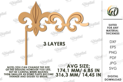Mardi Gras Photo Booth Prop Lasercut. Fleur-de-lis SVG Product Image 2