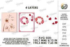 Valentine&#039;s Day Layered Wall Decor Laser Cut. Wall Decor SVG Product Image 2
