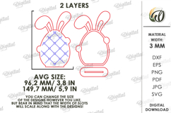 3D Easter Egg Stand Laser Cut. Easter Stand Decor SVG Product Image 2