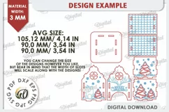 Christmas House Candle Holder Laser Cut. Christmas Decor SVG Product Image 3