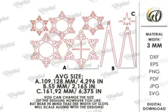 Christmas Trees Candle Holders Lasercut. Tealight Holder SVG Product Image 3
