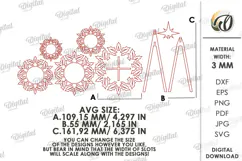 Christmas Trees Candle Holders Lasercut. Tealight Holder SVG Product Image 3