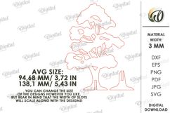 3D Fall trees Laser Cut. Standing Autumn Trees SVG Product Image 2