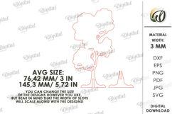 3D Fall trees Laser Cut. Standing Autumn Trees SVG Product Image 2