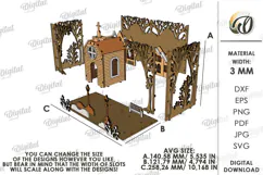 Winter Stand Laser Cut. Standing Decor. Winter Scene SVG Product Image 3
