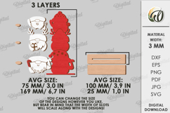Triple Christmas Stand Laser Cut. Christmas Decor SVG Product Image 2