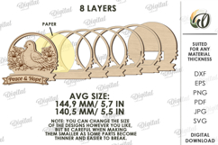3D Easter Lamp Laser Cut. Night Light. Led Lamp SVG Product Image 2