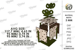 Christmas Pet Treat Box Laser Cut. Christmas Gift Box SVG Product Image 2